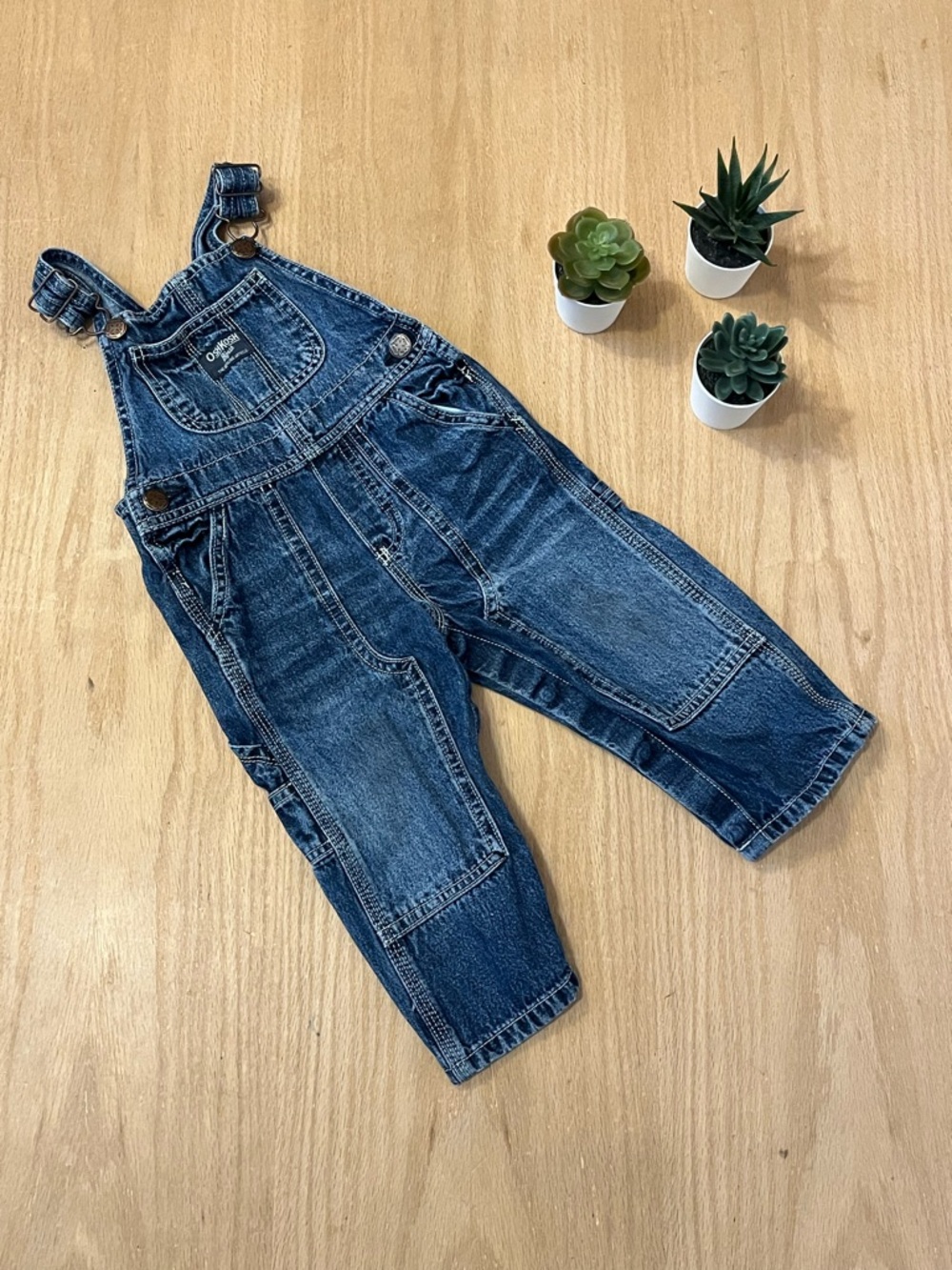 OshKosh B'gosh Denim Carpenter Style Overalls in size 18 mo